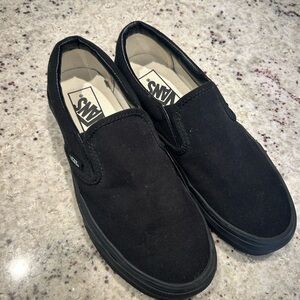 Vans Women's Black Slip-On Sneakers